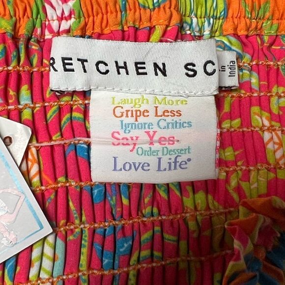 NWT GRETCHEN SCOTT Women's ONE SIZE Haight-Ashbury Orange Skirt Or Dress - Picture 7 of 13